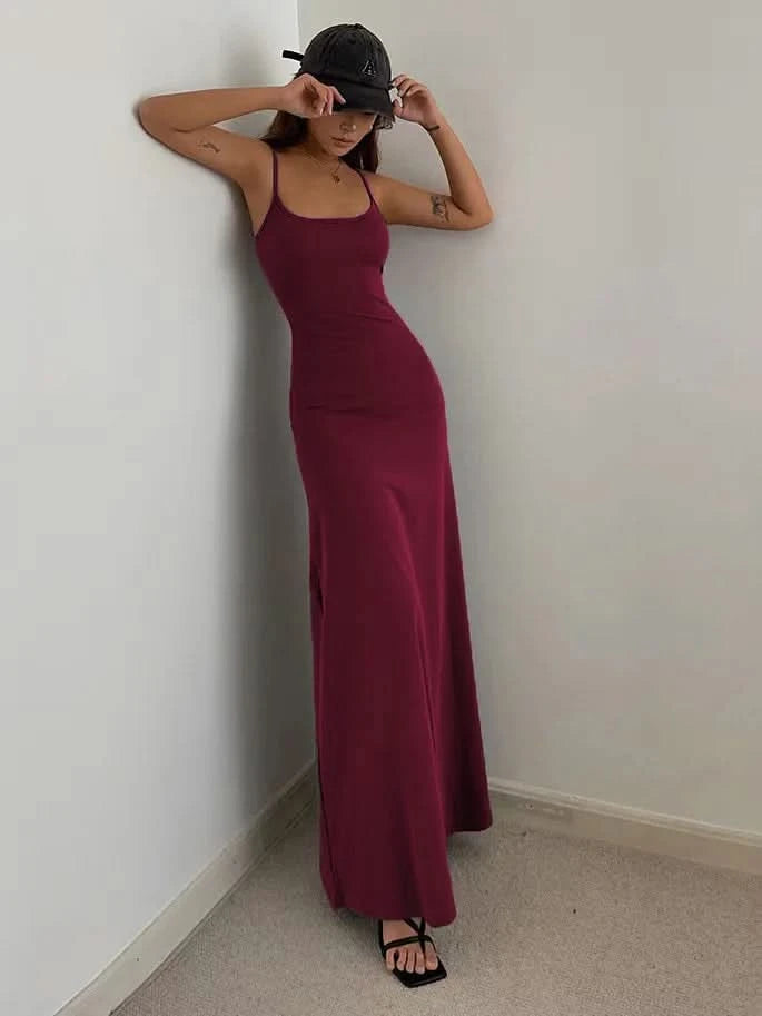 Summer Sexy Bodycon Long Dress Womens Y2k Clothes Sleeveless Sundress Evening Backless Dresses for Women Aesthetic 2024 - M & M Global