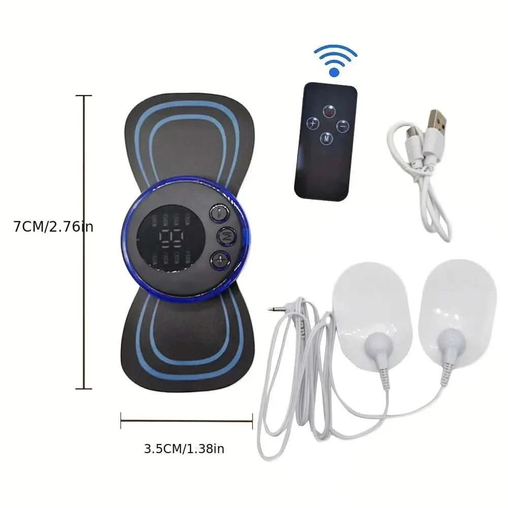 8 Modes Rechargeable Neck Massager with Remote Control EMS Low Frequency Pulse Massager For Muscle Relaxation Relief The Pain - M & M Global