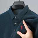 High end customized summer new best-selling Paul embroidery ice silk short sleeved men's business casual comfortable POLO shirt