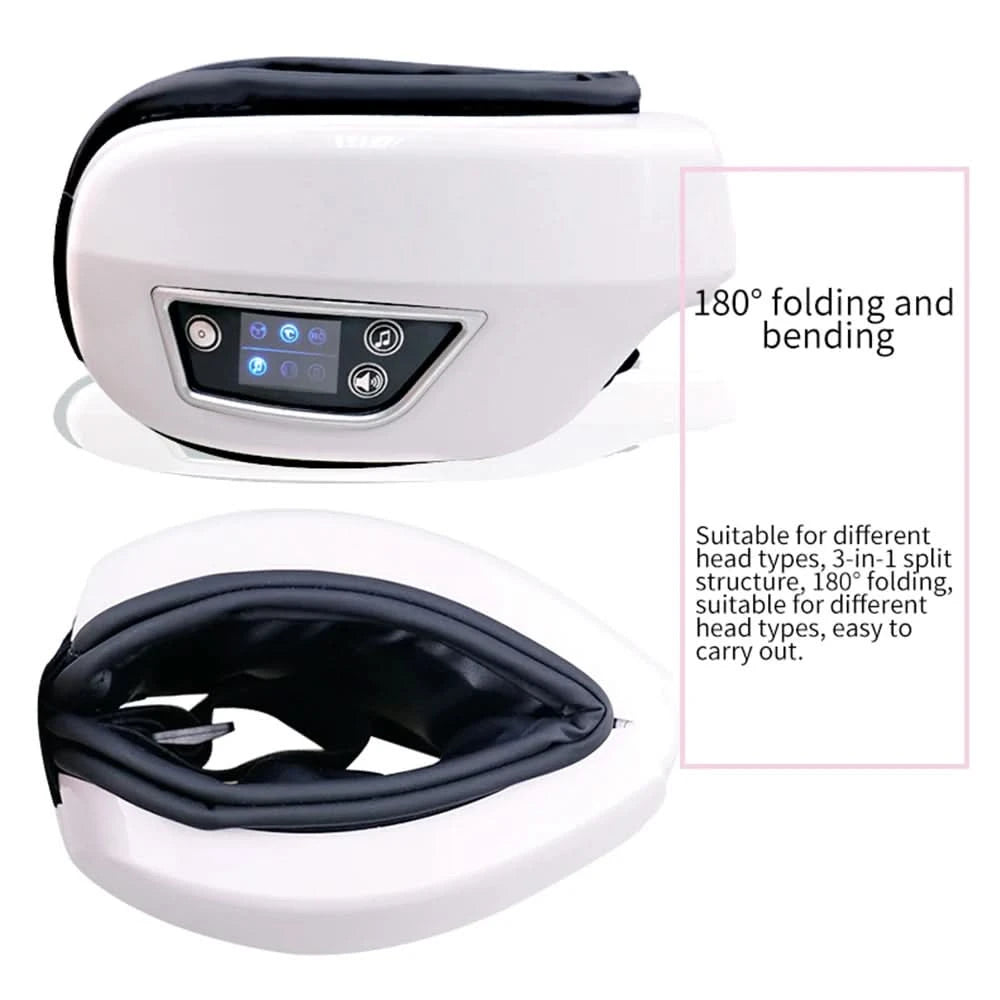 Smart Eye Massager Rechargeable Eye Mask For Dark Circles, Puffiness Dry Eyes Fatigue Relief Perfect For Sleep & Travel - M & M Global