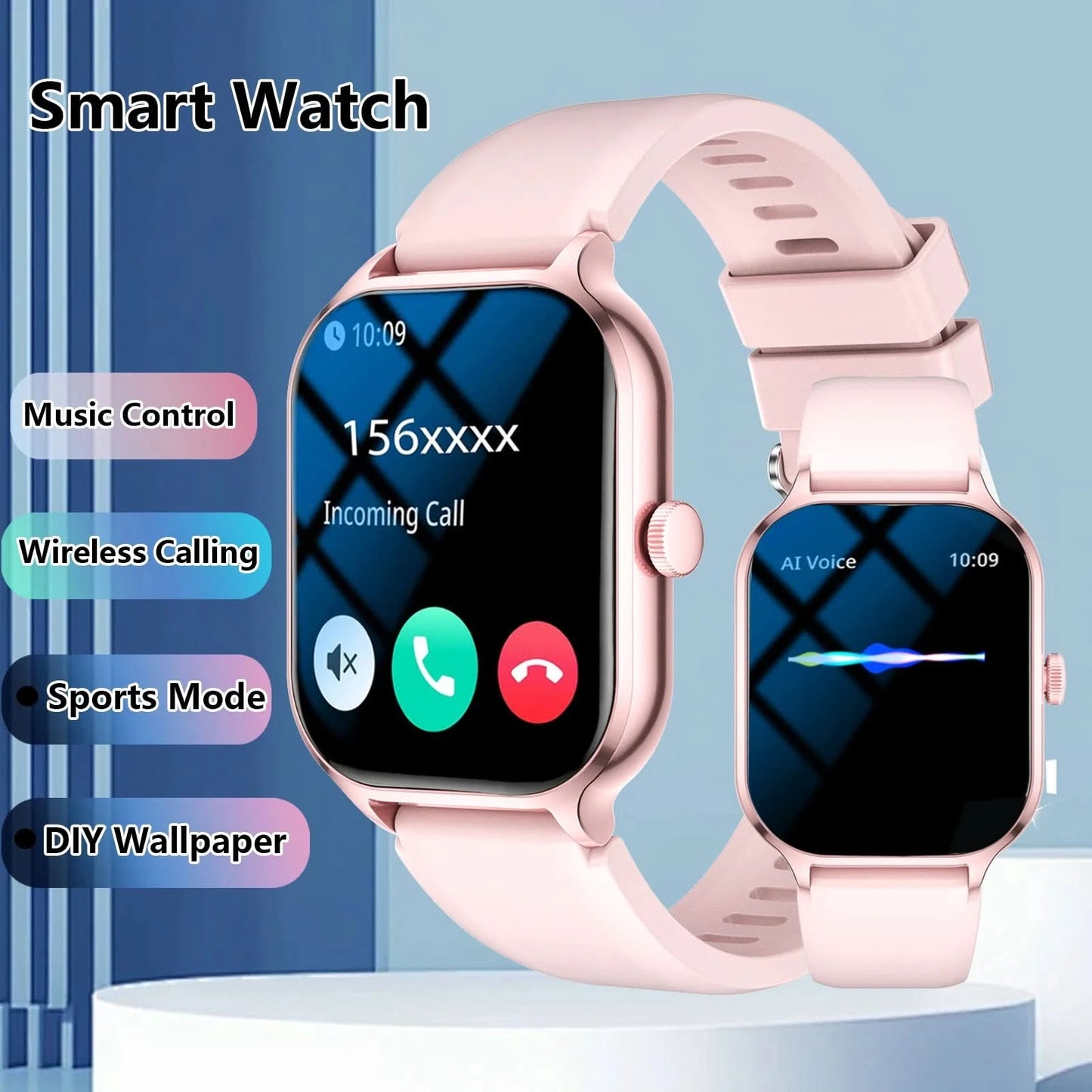 Smart watch, wireless calling /dial, multi -Sport mode,Suitable for men and women, sports watches, for iPhone/Andriod