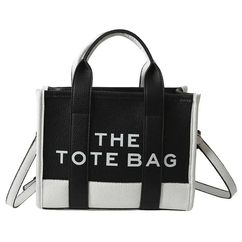 Hot Sale Of The Season New Women's PU Leather 3D Square Shoulder Bag Letter Tote Bag Color Block Fashionable Ladies Crossbody Ba - M & M Global