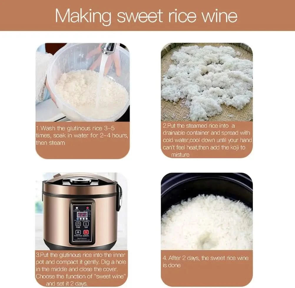 6L Black Garlic Fermenter,Kimchi machine,Sweet Rice Wine Maker Full Automatic,Natto Maker,Yogurt Pot, FCC UL Listed - M & M Global