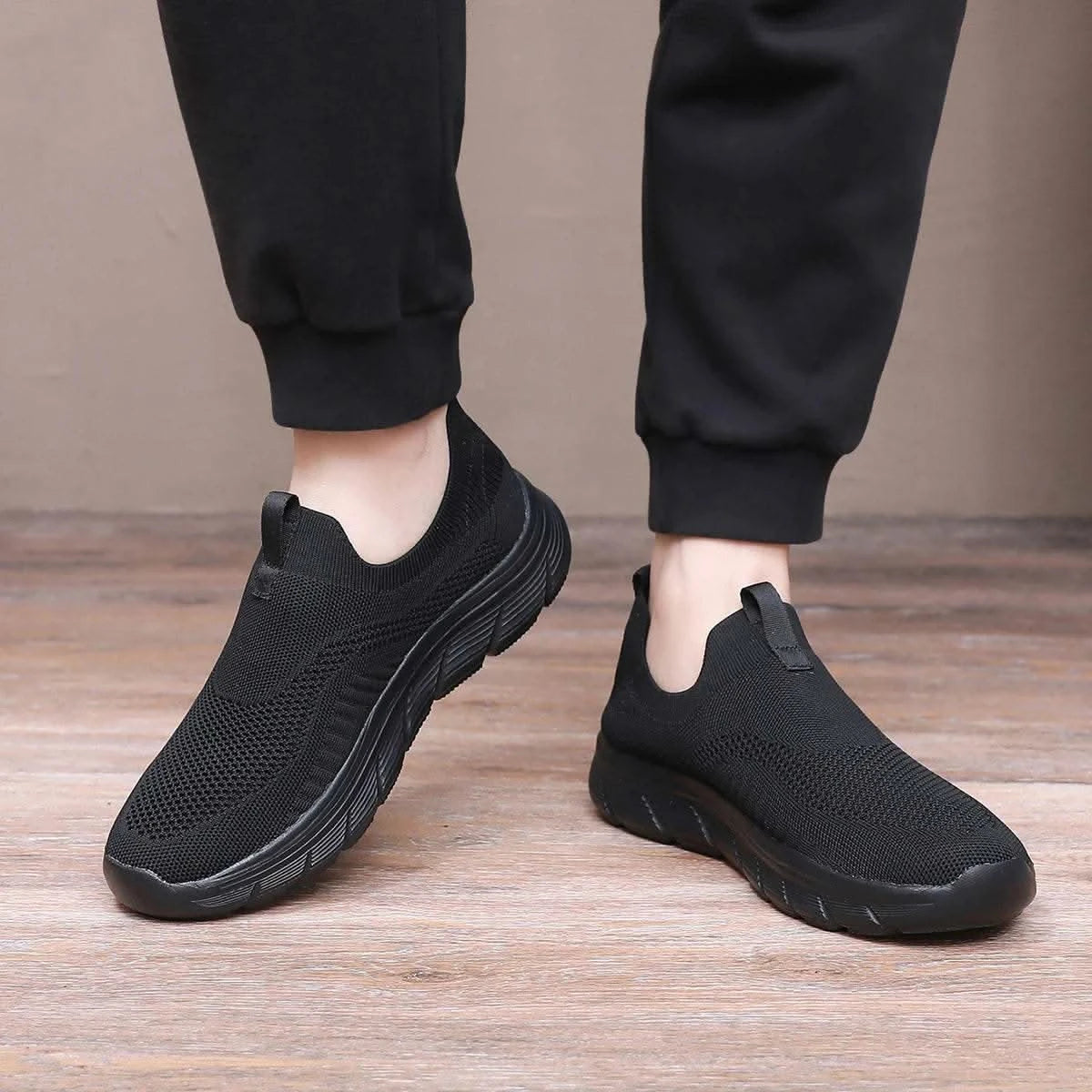 Breathable Men Casual Shoes Lightweight Outdoor Male Walking Shoes Anti-slip Men's Sneakers Slip on Flats Vulcanized Shoes - M & M Global