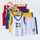 Summer CHILDREN'S Basketball Suit Boys and Girls Sports Vest Shorts Suit 23rd Handsome Boys and Students Vest Suit 2-piece. - M & M Global