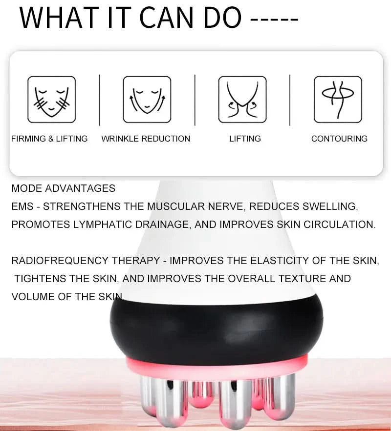 EMS Facial Body Radio Frequency Machine Skin Tightening Face Lifting RF Beauty Device Professional Home RF Skin Care Anti Aging - M & M Global