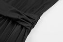Tossy Fashion Autumn Pleated Long Dress Female High Waist Slim Bandage Solid Elegant Commute Clothes Ladies Y2k Maxi Dress 2024 - M & M Global