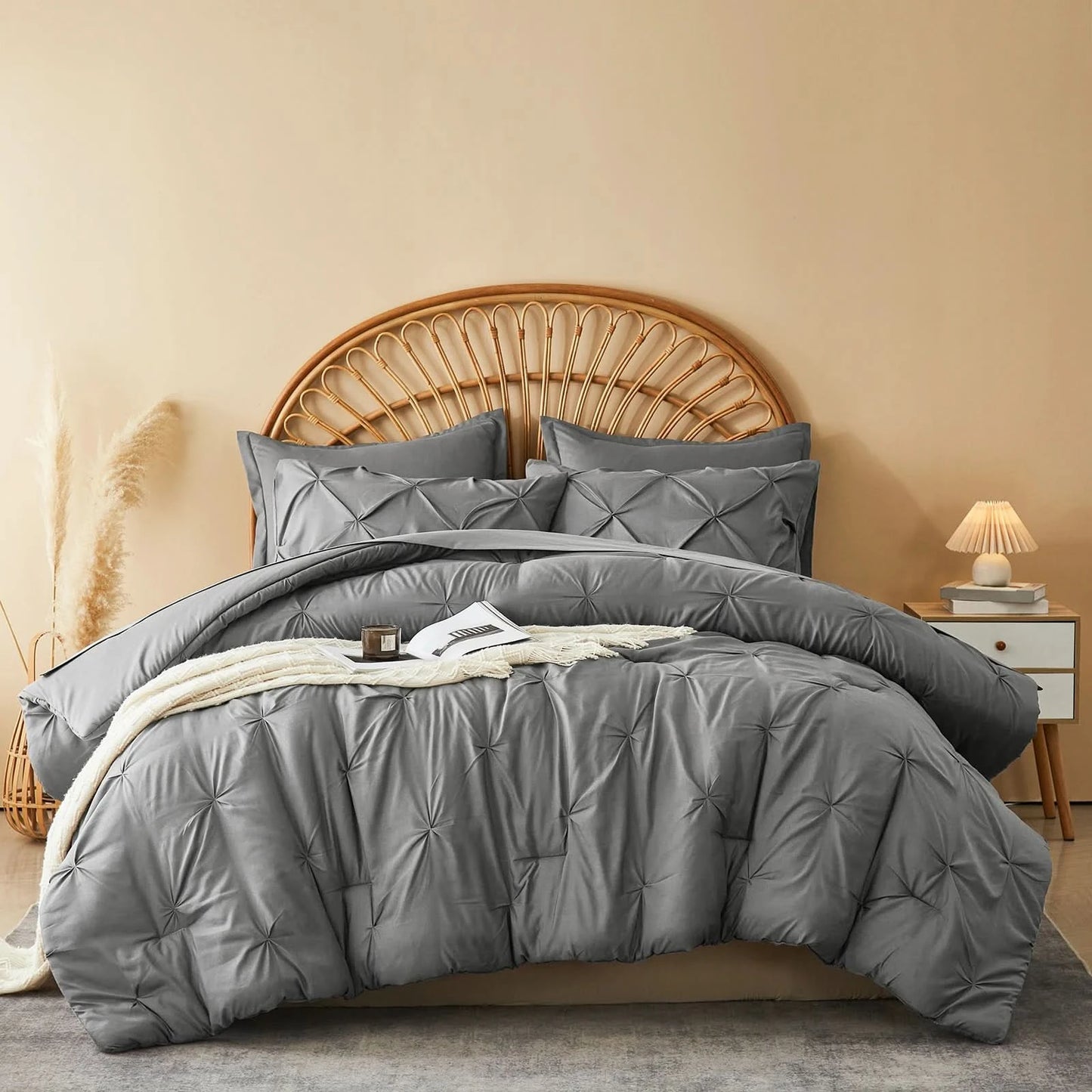 Luxury 5/7-Piece Comforter Set – Soft Queen Bed in a Bag with Sheets & Pillowcases – Twin, Full, Queen, King Sizes