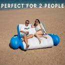 Inflatable Pool Floats Adults, Recliner Luxury Float, 2 or 3 Person, Lounger Chair with Handles, Cup and Phone Holder