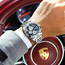 POEDAGAR Luxury Sports Man Wristwatch Waterproof Luminous Chronograph Date Quartz Men's Watches Casual Stainless Steel Men Watch