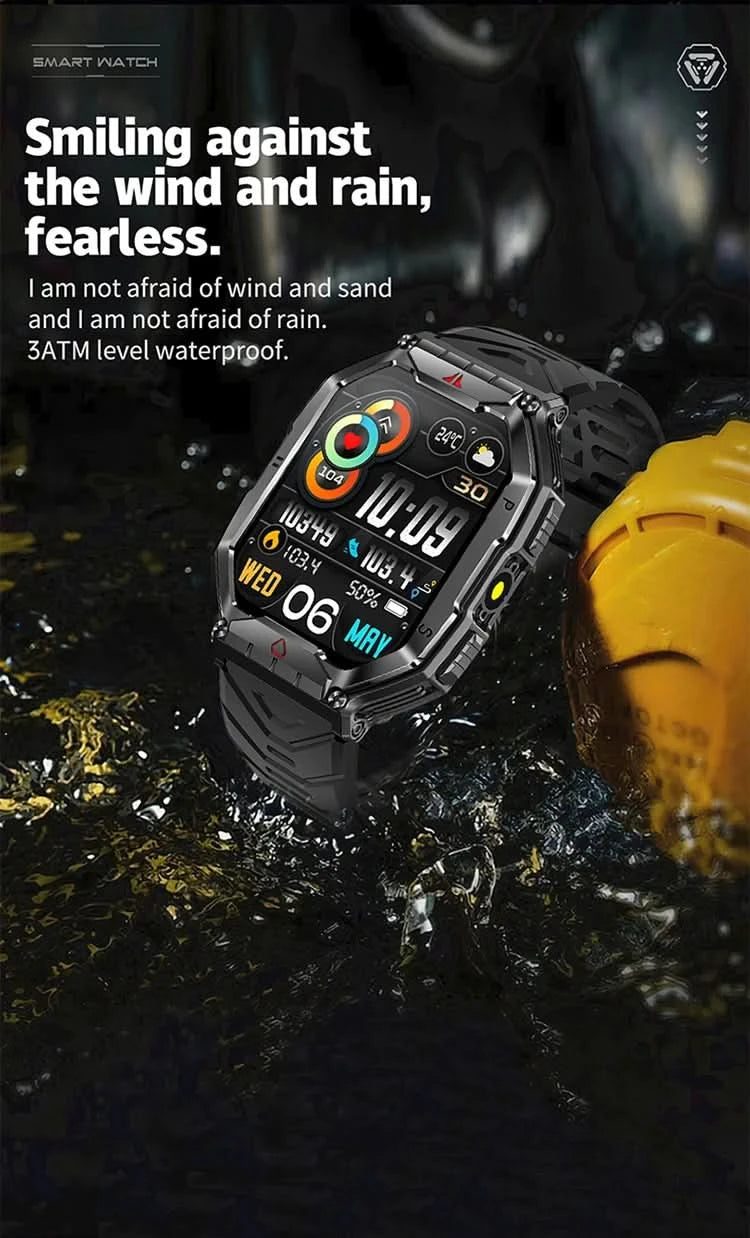 SKMEI Outdoor Sport Compass Smart Watches For Men Women 650Mah Battery 3ATM Waterproof Voice Assistant Bluetooth Call Smartｗatch - M & M Global
