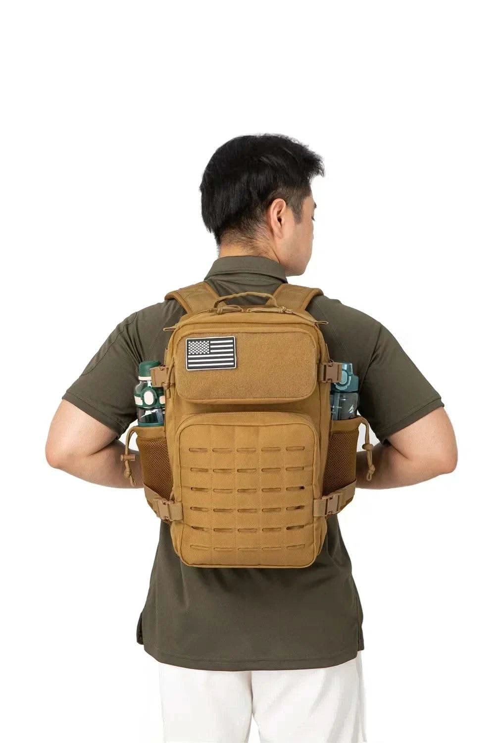 25L Tactical Backpack Outdoor Bag Fitness Backpack MOLLE Backpack Women's/Men's Hiking Survival Backpack Men's Dual Cup Holder - M & M Global