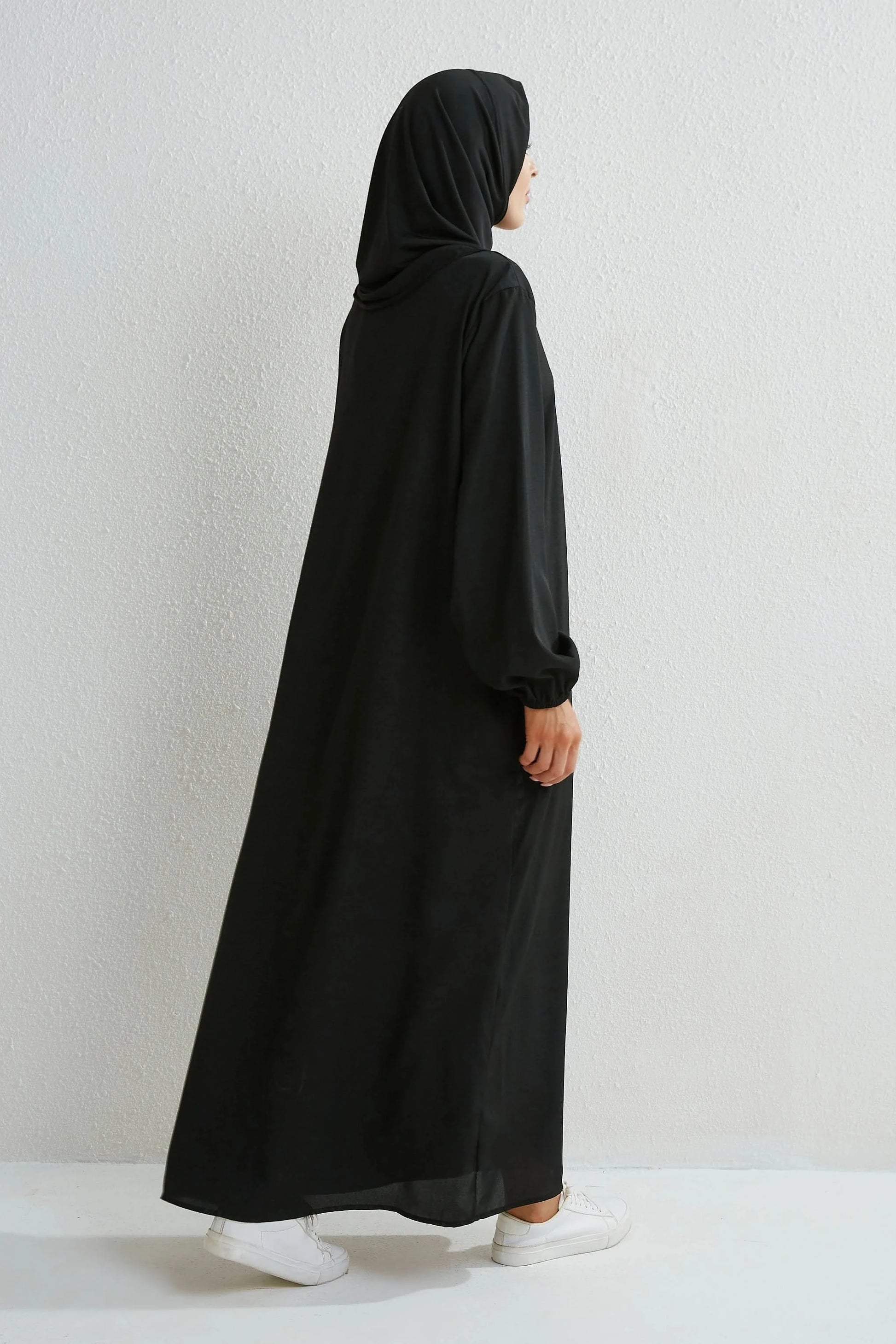 Muslim Dresses Women Maxi Dresses Mujer Vestidoes Female Loose Dresses Full Sleeve Printed Floral Casual Robe Long Dress - M & M Global