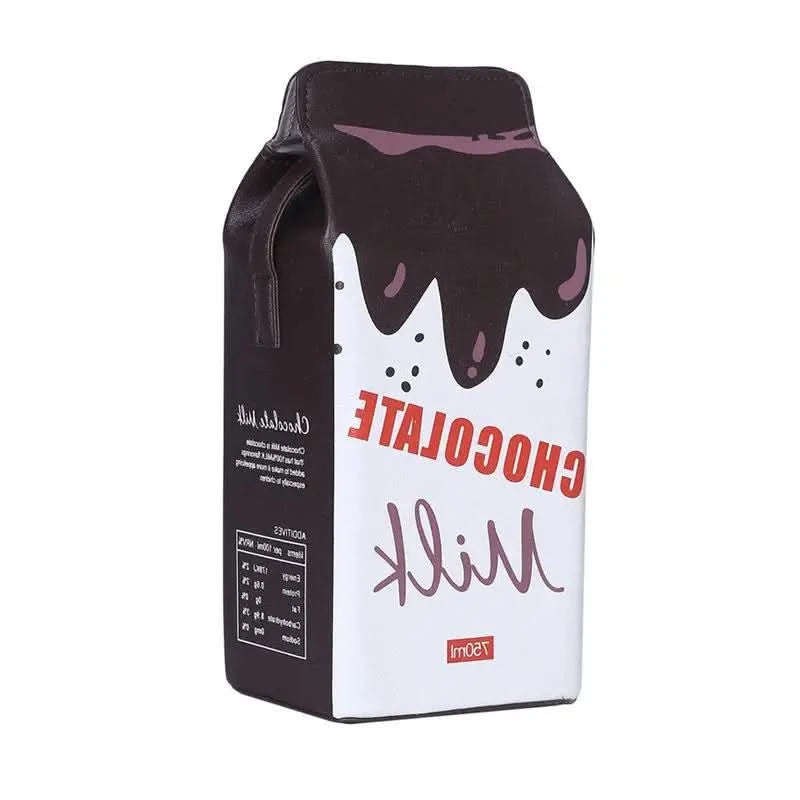 Fashion cartoon milk carton shape ladies shoulder bag, cartoon mobile phone bag. - M & M Global