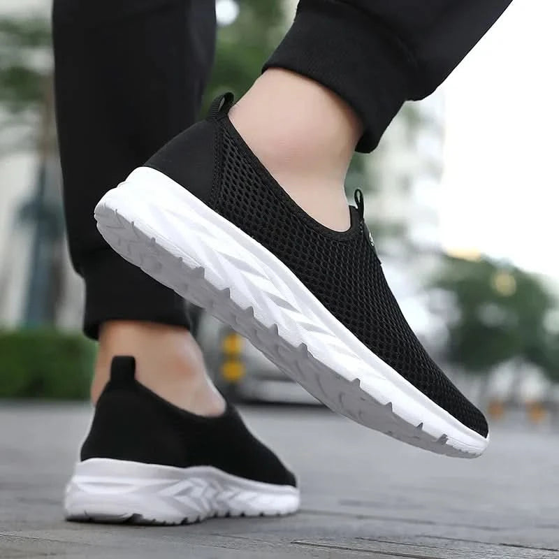YRZL Mesh Loafers Men Casual Shoes Summer Lightweight Outdoor Male Walking Shoes Anti-slip Comfortable Slip on Loafers for Men - M & M Global