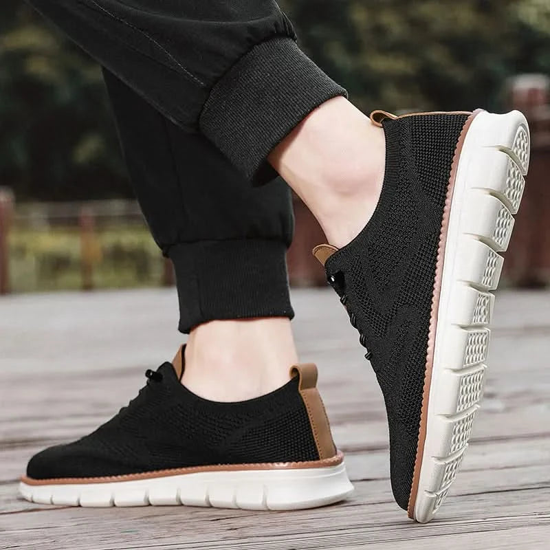 YRZL Men Casual Sports Shoes Anti Slip Wear-Resistant Breathable Cushioning Color Blocking Design Versatile Casual Sports Shoes - M & M Global