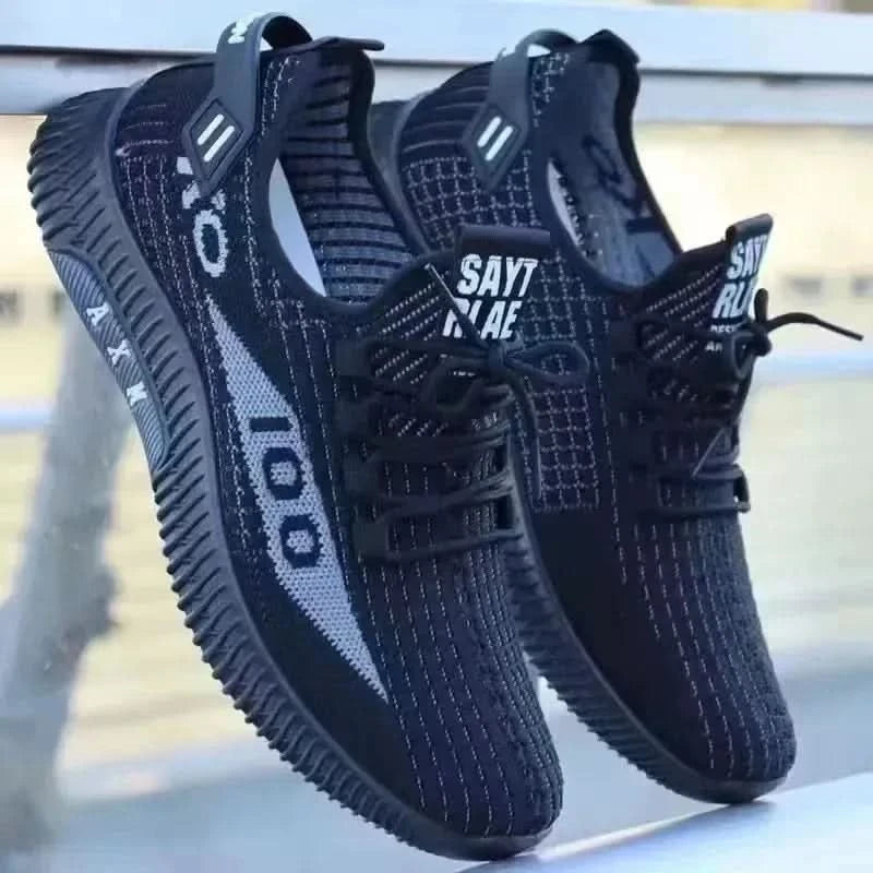 Net shoes a slip-on men's sports shoes net shoes breathable lazy shoes light soft sole casual shoes men's shoes 2024new - M & M Global