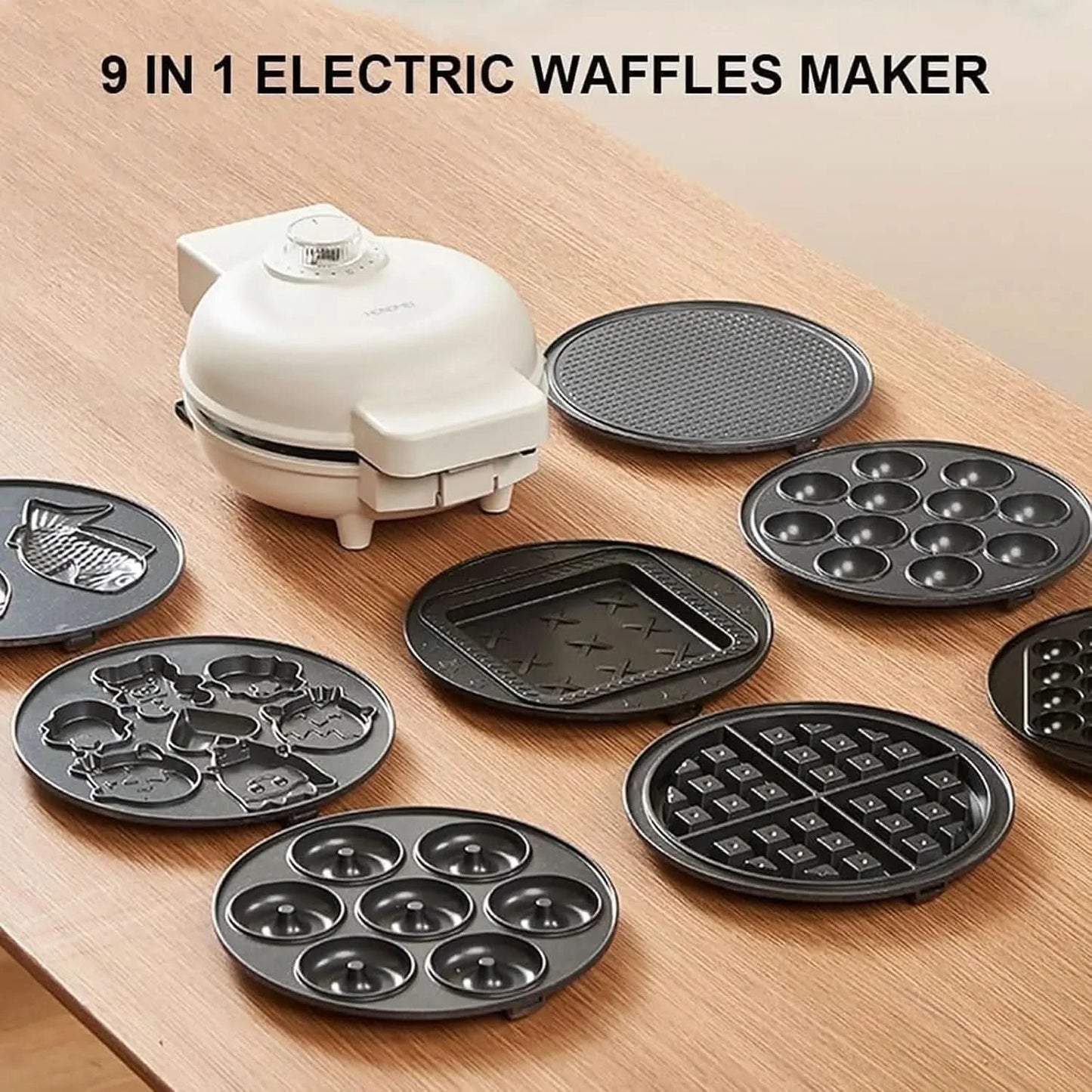 9 In 1 Beach Breakfast Sandwich Maker, Steel Nonstick Panini Press Sandwich Maker with automatic temperature control, 0-15min Au - M & M Global