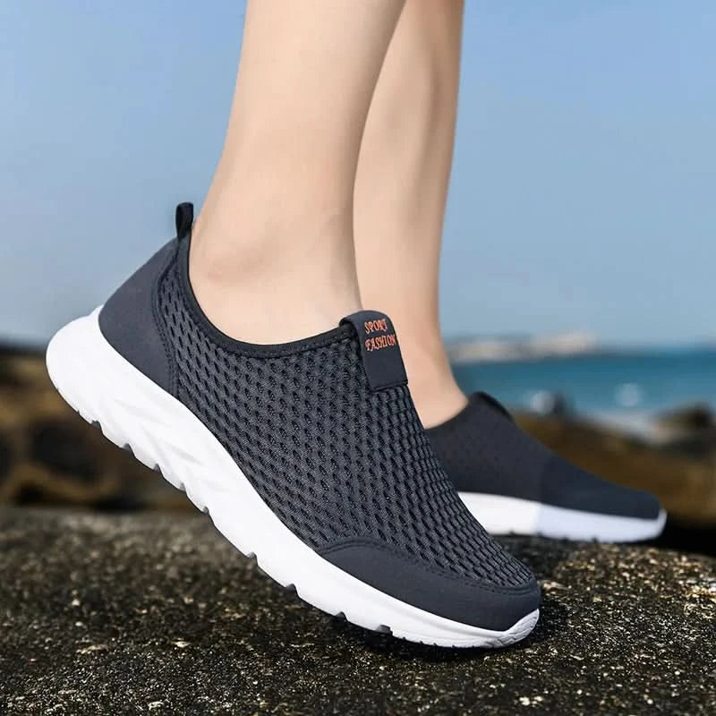 YRZL Men's Sneakers Breathable Mesh Men Casual Shoes Outdoor Non-Slip Big Size Loafers Walking Lightweight Male Tennis shoes - M & M Global