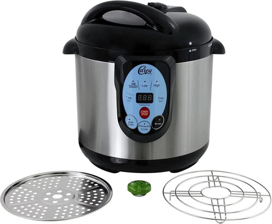 CAREY DPC-9SS Smart Electric Pressure Cooker and Canner, Stainless Steel, 9.5 Qt - M & M Global