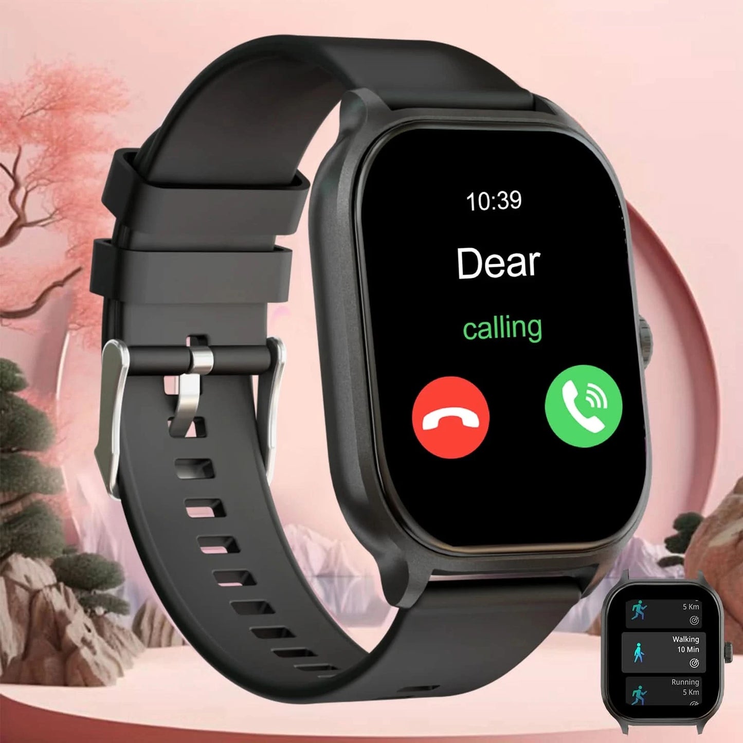 Smart watch with full touch screen, call, message reminder and other functions, compatible with iPhone/Android phones