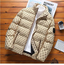 Autumn/Winter Fashion Trend Printed Large Size Coat Men's Casual Relaxed Comfortable High Quality Cotton-Padded Jacket