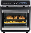 Air Fryer Oven 15-Quart with Digital Controls Easy-View Door and 16 Cooking Presets, Includes Eight Accessories, 1000-Watts, Bla - M & M Global