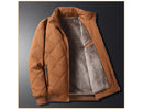 Winter Men Fleece Warm Padded Jacket Men Stand Collar Thermal Parkas Men Cotton Thicken Windbreaker Jacket Men Clothing