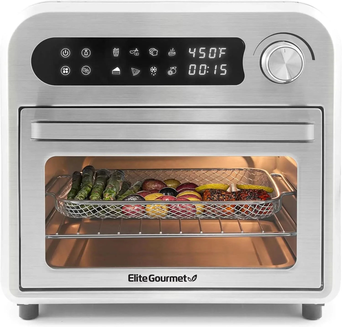 EAF1010D Programmable 10L Air Fryer Convection Countertop Oven, 8 Menu Settings, Temperature + Timer Controls, Bake, Toast, Broi - M & M Global