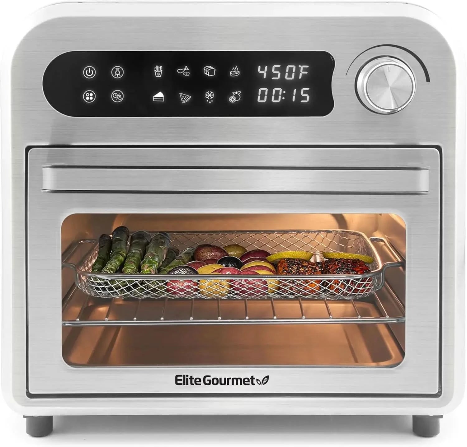 EAF1010D Programmable 10L Air Fryer Convection Countertop Oven, 8 Menu Settings, Temperature + Timer Controls, Bake, Toast, Broi - M & M Global
