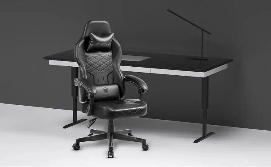 Dowinx Gaming Chair with Pocket Spring Cushion, Ergonomic Computer Chair High Back, Reclining Game Chair Pu Leather 350LBS
