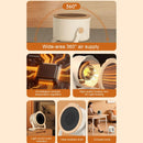 500W Portable Space Heater, 2-Mode Fast Heating Desk Warmer For Dorm Outdoor Living Room Camping Desktop RV Study Work Travel