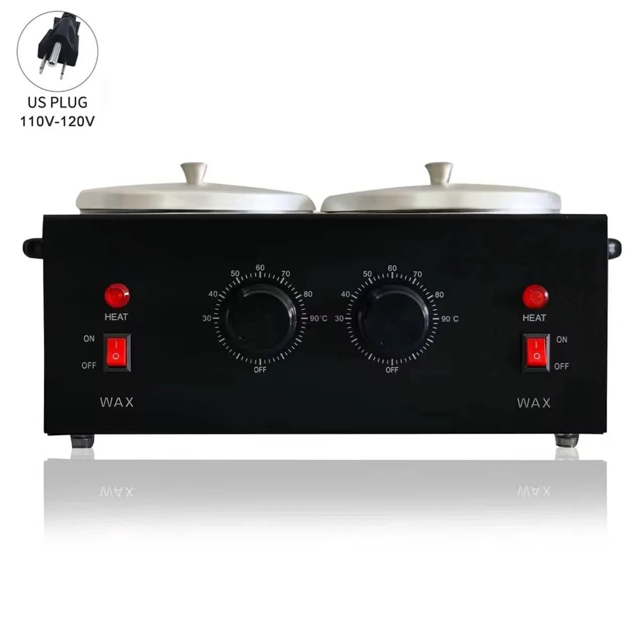 Dual Wax Pots Professional Electric Wax Heater Machine Parrafin Waxing Machine for Hair Removal Facial Skin Body SPA Salon - M & M Global