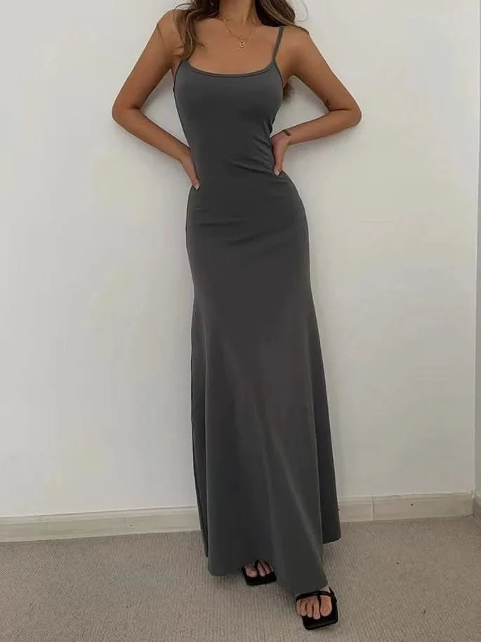 Summer Sexy Bodycon Long Dress Womens Y2k Clothes Sleeveless Sundress Evening Backless Dresses for Women Aesthetic 2024 - M & M Global