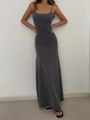 Summer Sexy Bodycon Long Dress Womens Y2k Clothes Sleeveless Sundress Evening Backless Dresses for Women Aesthetic 2024 - M & M Global