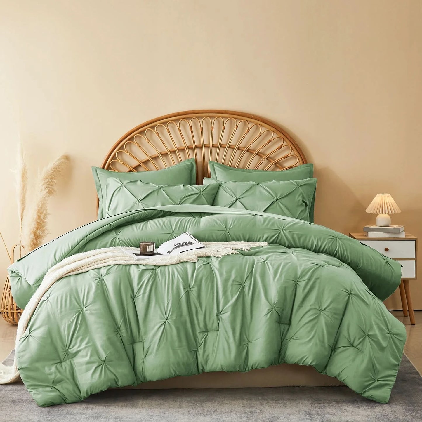 Luxury 5/7-Piece Comforter Set – Soft Queen Bed in a Bag with Sheets & Pillowcases – Twin, Full, Queen, King Sizes