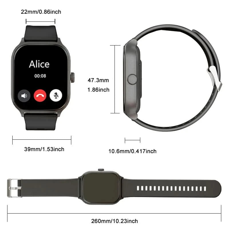 Smartwatch, Multi-Sport Mode for Men and Women, Sports Tracking, Compatible with IPhone/Andriod