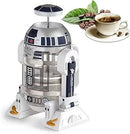 French Press Insulated 304 Stainless Steel Coffee Maker, 32 Oz Robot R2D2 Hand Home Coffee Presser, with Filter Screen for Brew - M & M Global