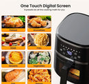 Air Fryer 5 Quart, Digital Display Air Fryer Toaster Oven Combo with 8 Cooking Presets Oilless Cooker for Quick Meal, Visible Wi - M & M Global