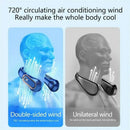 Neck Bladeless Fan Mini Ultra Long Life Portable Lazy Silent Fan Usb Charging Student Sports Office Digital Display Power 5 Gear - M & M Global