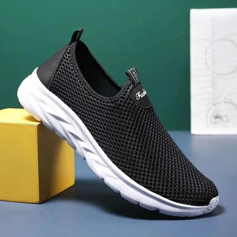 YRZL Mesh Loafers Men Casual Shoes Summer Lightweight Outdoor Male Walking Shoes Anti-slip Comfortable Slip on Loafers for Men - M & M Global