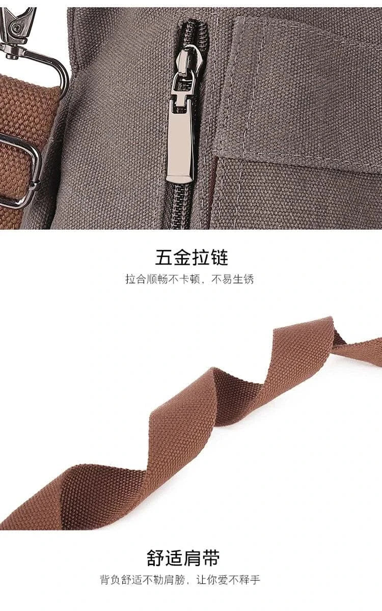 Cross-border large-capacity canvas women's bag, casual cross-body bag, Korean-style fashionable tote bag, simple handbag, new st - M & M Global
