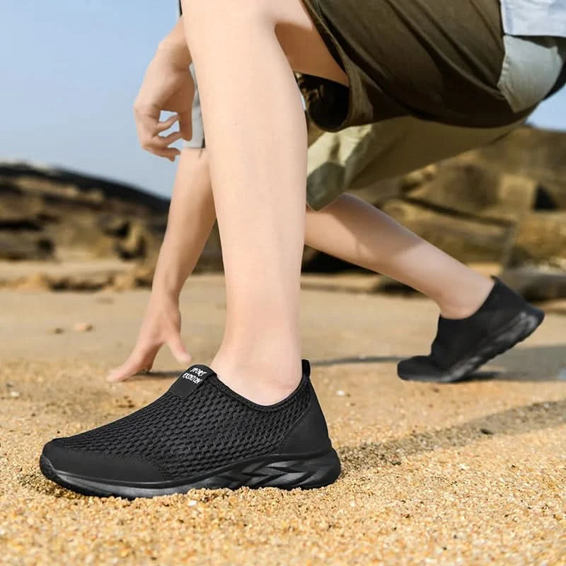 YRZL Men's Sneakers Breathable Mesh Men Casual Shoes Outdoor Non-Slip Big Size Loafers Walking Lightweight Male Tennis shoes - M & M Global