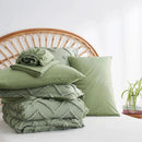 7 Pcs solid color tufted quilt set, microfiber soft and lightweight, durable and easy to wash bedding set , for all seasons