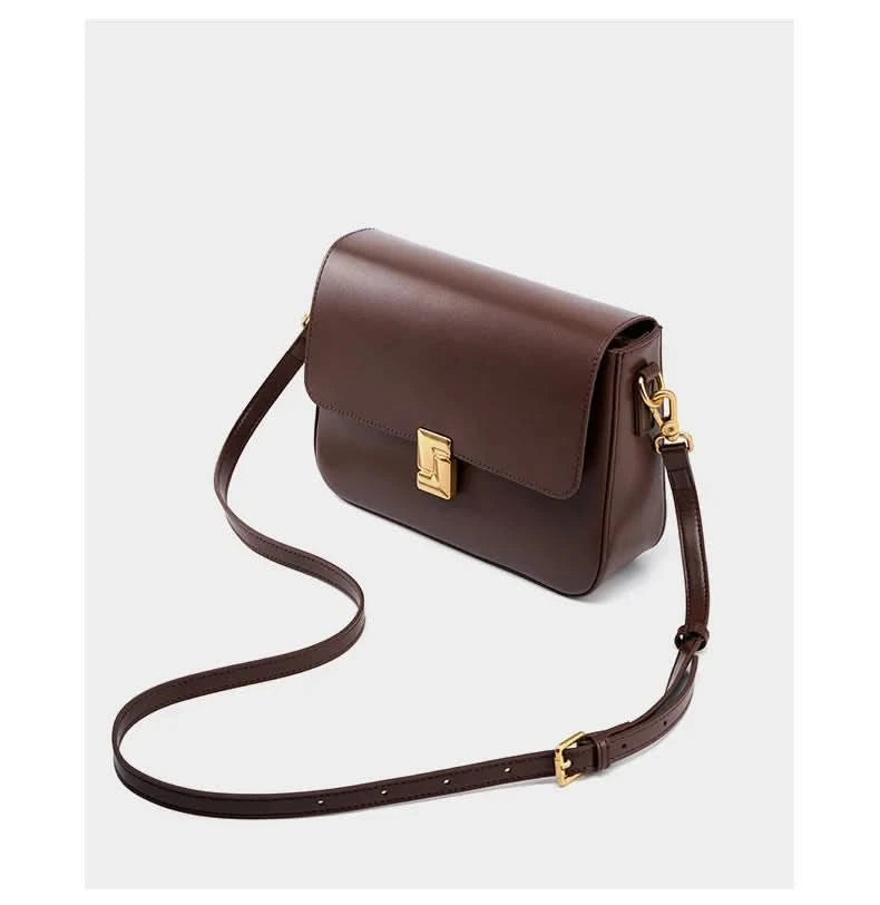Genuine leather tofu bag large capacity high-end sense one-shoulder armpit commuting practical cowhide crossbody women's bag - M & M Global
