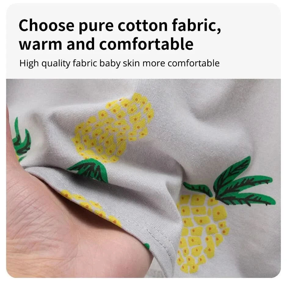 Summer CHILDREN'S Cotton Vest Set Cute Pineapple Boys and Girls Sports Casual Clothes - M & M Global