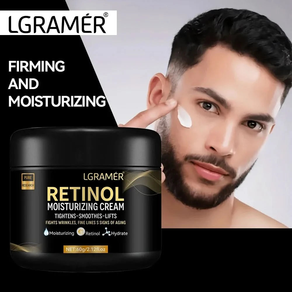 Retinol Face Men's Moisturizer Moisturizing Retinol Cream Anti-Wrinkle Aging Moisturizing Shrink Pores Whitening Smooth Retinol - M & M Global