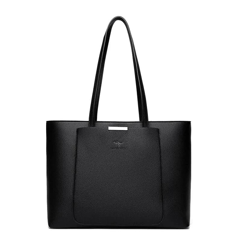 Solid Color Luxury Handbag Women Bags Designer HIgh Quality Leather Shoulder Bags for Women 2024 High Capacity Shopping Tote Bag - M & M Global