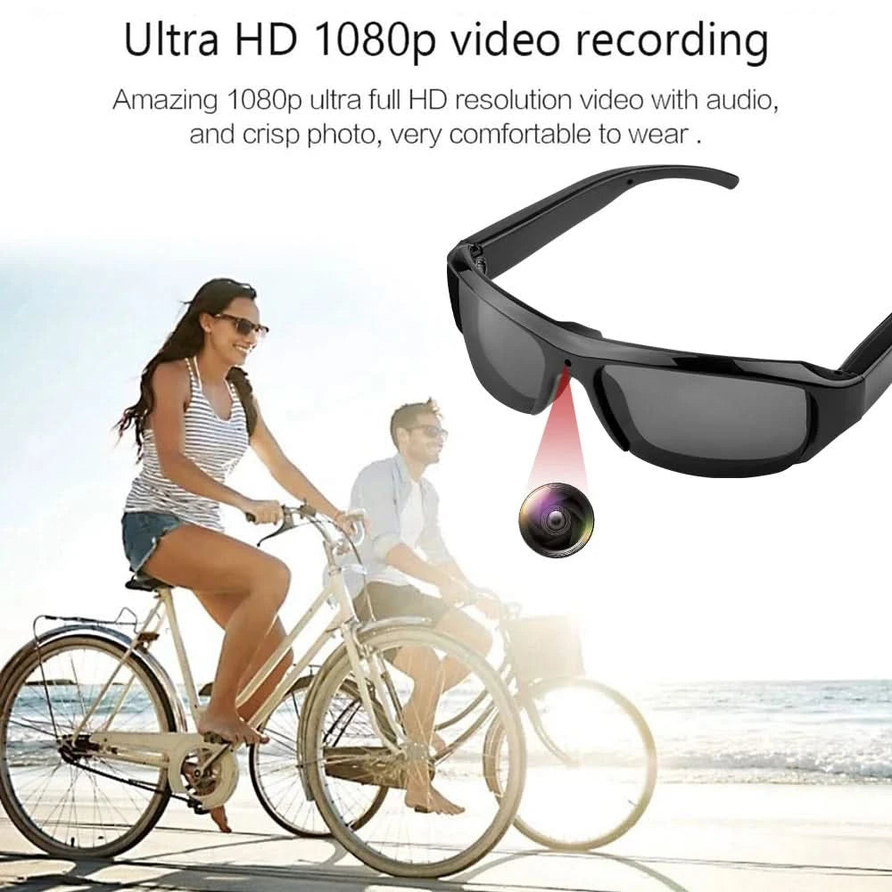 Portable 1080P HD Mini Glasses Camera Video Recorder Wearable Sunglasses Camera Outdoor Sports DV DVR Surveillance Camcorder - M & M Global