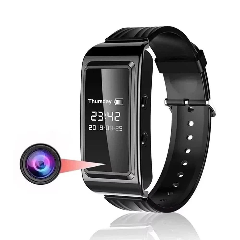 HD Mini Camera Watch 8-256GB Video Voice Recorder Bracelet USB Flash Driver Dictaphone Noise Reduce Sound Recording Wristband - M & M Global